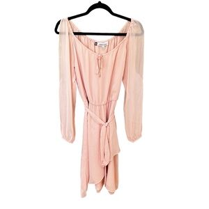 Jennifer Lopez Cold Shoulder Dress Peach Color Small